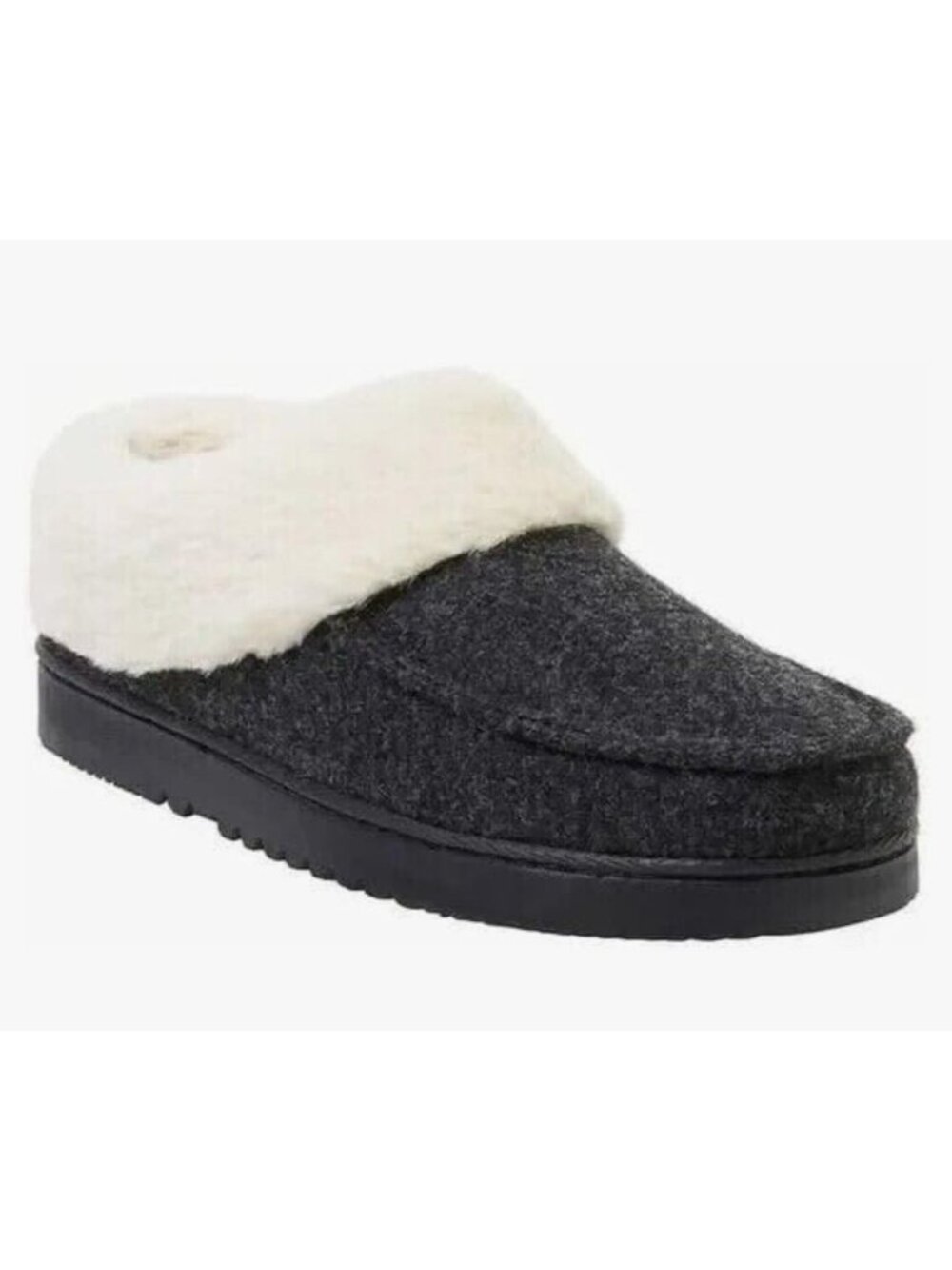 Dearfoams 5-6 Slippers Woman Faux Fur House Shoes Indoor Outdoor Leisure Slip-on